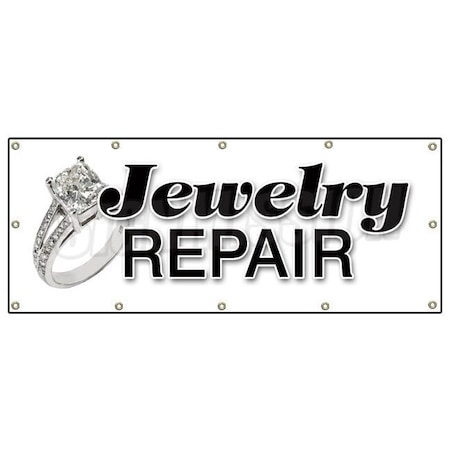 Signmission JEWELRY REPAIR BANNER SIGN watch gold diamonds battery appraisals B-120 Jewelry Repair